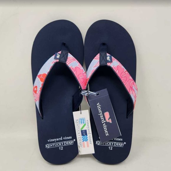 Men\'s 9 10 11 12 Vineyard Vines Kentucky Derby roses & posies flip flops sandals main image 9